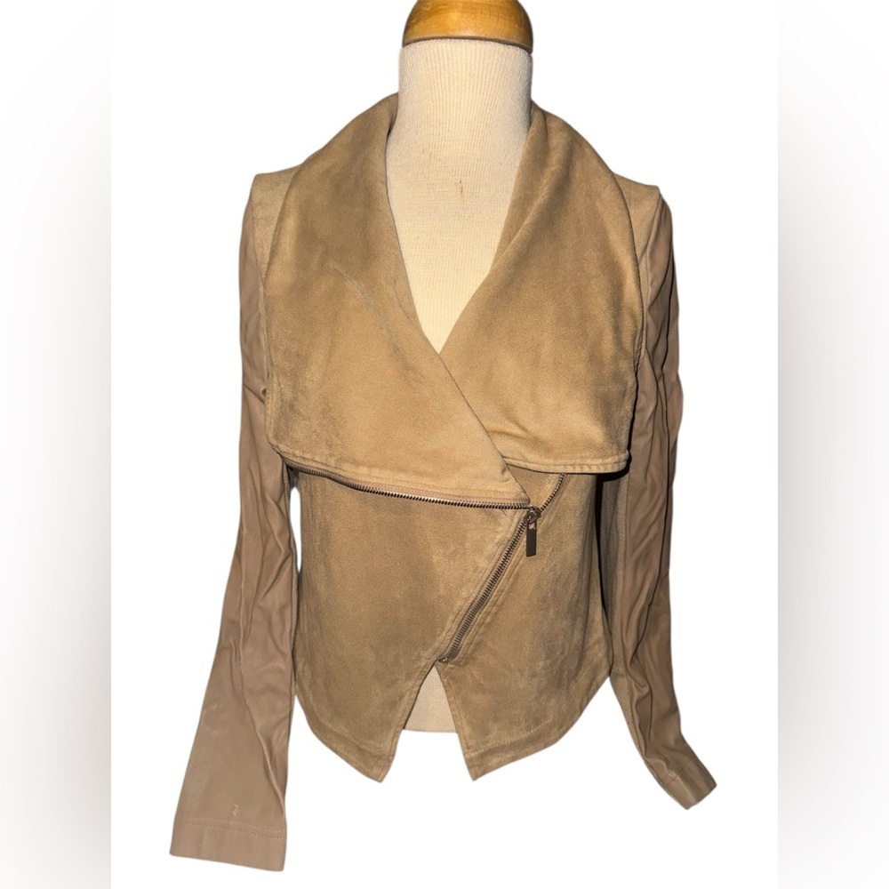 Bagatelle Women's Beige Leather Jacket